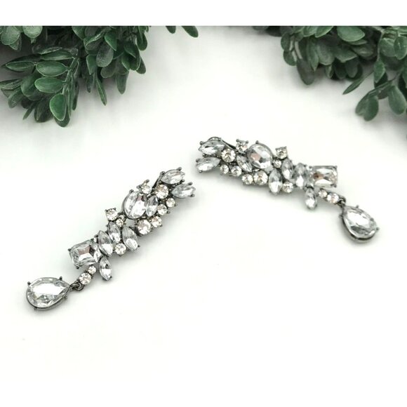 Vintage VTG rare signed SCAASI Statement Rhinestone Statement Necklace & Clip Ea - Picture 7 of 13